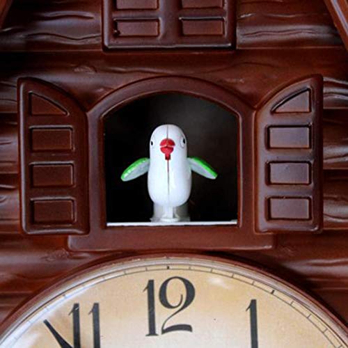 Modern Wall Clock with Cuckoo Function, Beige