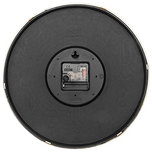 Lumuasky Gold Wall Clock 12 Inch Silent Non-Ticking Battery Operated Round Modern Clock for Living Room Bedroom Kitchen Home Office Decor