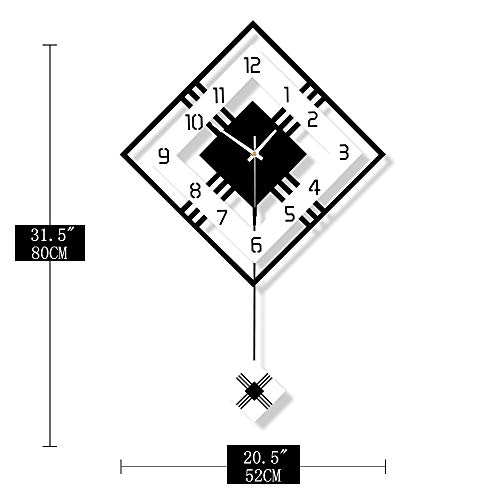 FLEBLE Extra Large Wall Clocks for Living Room Decor Modern Big Silent Pendulum Wall Clock Battery Operated Quartz for Office Indoor 30 Inch Giant Black Wall Clock Home decoratives for Kitchen Bedroom