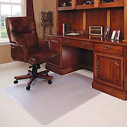 deflect-o 45 by 53-Inch Execumat Studded Beveled Chair Mat for High Pile Carpet, Clear