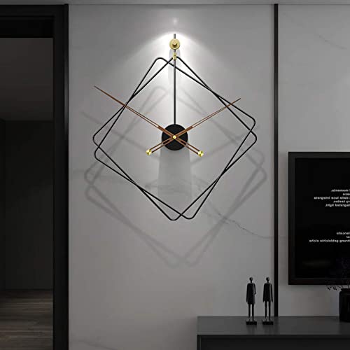 MODIRNATION 'Twins' Large Modern Nordic Wall Clock, Minimalistic and Stylish, Simplistic Luxury Metal Design, Silent Quartz Mechanism, Home Decor for Home/Office