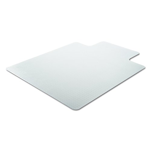 deflecto Beveled Clear 45x53 w/Lip Medium Pile Carpet SuperMat Frequent Use Chair Mat