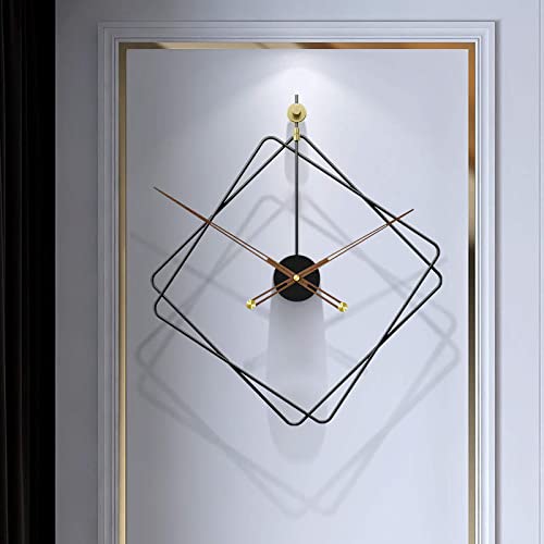 MODIRNATION 'Twins' Large Modern Nordic Wall Clock, Minimalistic and Stylish, Simplistic Luxury Metal Design, Silent Quartz Mechanism, Home Decor for Home/Office