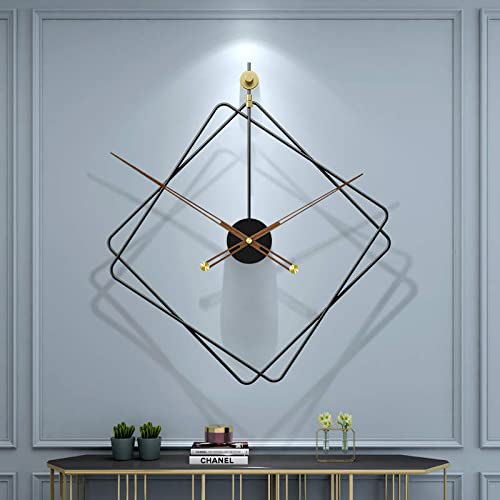 MODIRNATION 'Twins' Large Modern Nordic Wall Clock, Minimalistic and Stylish, Simplistic Luxury Metal Design, Silent Quartz Mechanism, Home Decor for Home/Office