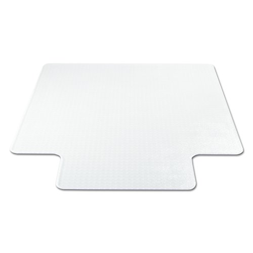 deflecto Beveled Clear 45x53 w/Lip Medium Pile Carpet SuperMat Frequent Use Chair Mat