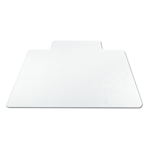 deflecto Beveled Clear 45x53 w/Lip Medium Pile Carpet SuperMat Frequent Use Chair Mat