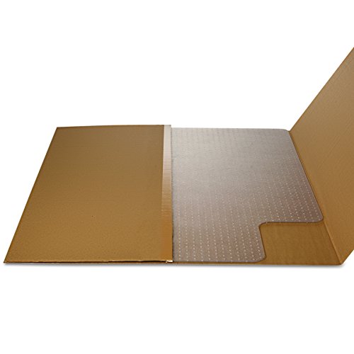 deflecto Beveled Clear 45x53 w/Lip Medium Pile Carpet SuperMat Frequent Use Chair Mat
