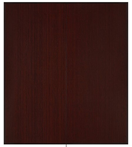 Anji Mountain Plush Tri-Fold Bamboo Chairmat Without Lip, 42 x 48-Inch, 12mm Thick, Dark Cherry
