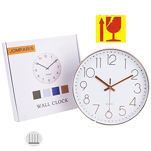 12-Inch Silent Quartz Round Wall Clock - Cerulean