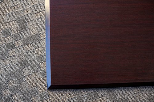 Anji Mountain Plush Tri-Fold Bamboo Chairmat Without Lip, 42 x 48-Inch, 12mm Thick, Dark Cherry