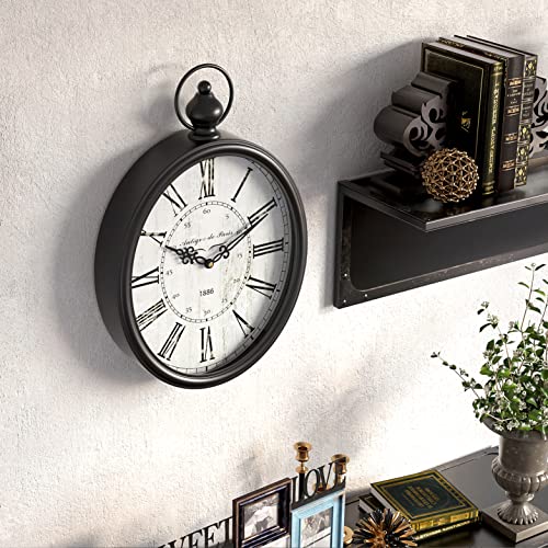 Retro Oval Wall Clock - Vintage Farmhouse Style