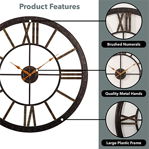 FirsTime & Co. XL Bronze Wall Clock