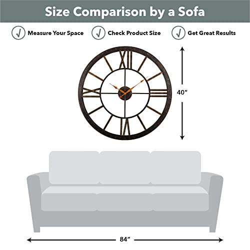 FirsTime & Co. XL Bronze Wall Clock