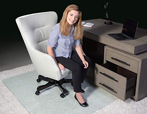 INVISIMAT 36" by 46" Tempered Glass(1/4" Thick) Chair Mat