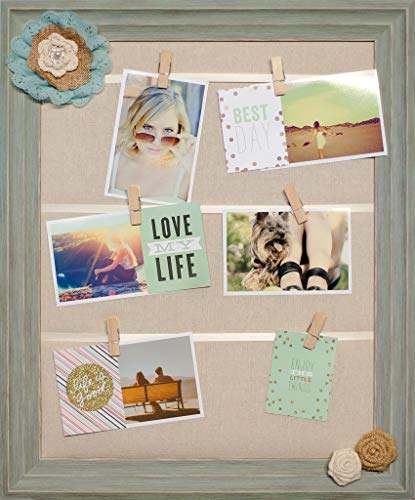 Altus Fine Art Picture Clip Board- Framed 19x23/ Clothespins/Ribbon/Photo Board/Memo Board
