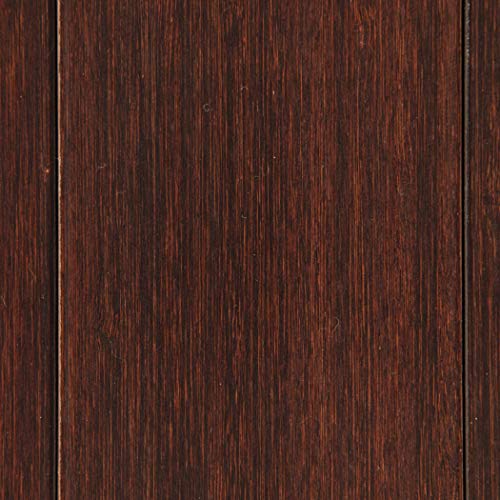 Anji Mountain Deluxe Bamboo Roll-Up Chairmat, 55 x 57-Inch, 8mm Thick, Dark Cherry