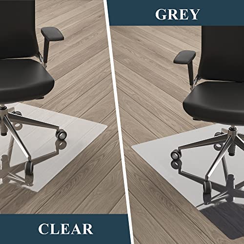 KIAYACI Glass Chair Mat for Carpet or Hard Floor Tempered Glass Glass Table Top Table Mat Square 46" x 53", 1/5 inch Thick, Transparent