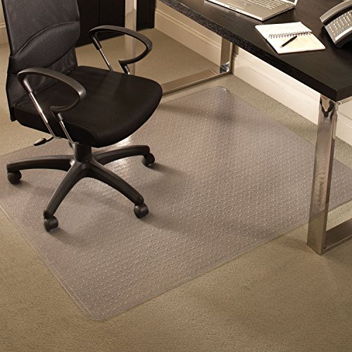 ES Robbins Chair Mat for Medium Pile Carpet, Rectangular, 46 x 60, Clear
