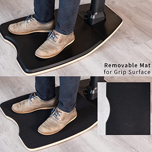 VIVO Ergonomic Leaning Perch Chair for Standing Desk, Portable Height Adjustable Posture Stool with Anti-Fatigue Mat for Home and Office, Black, CHAIR-S02M