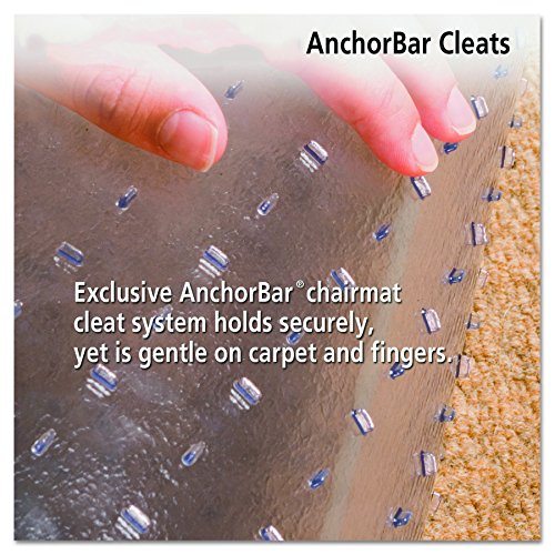 ES Robbins Chair Mat for Medium Pile Carpet, Rectangular, 46 x 60, Clear