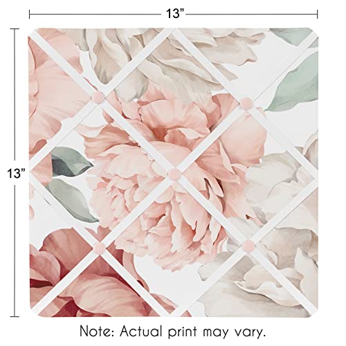 Blush Pink Boho Floral Memo Bulletin Board