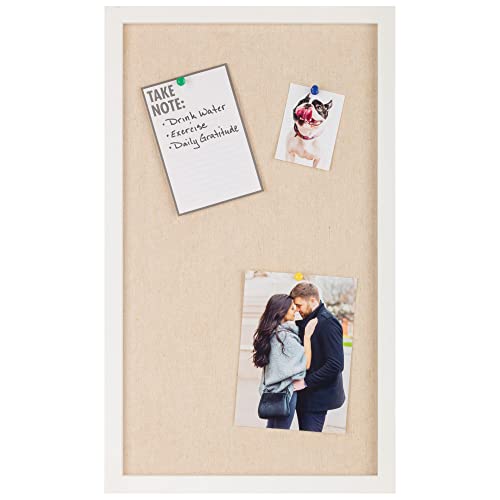 Gallery Solutions 3-Piece Wall Organizer Command Center Set with Storage and Monthly Calendar, White Memo Boards, 14 x 22