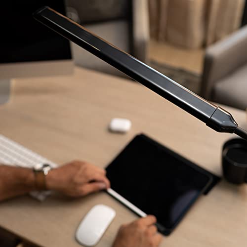 LED Bright Desk Lamp with Clamp – Eye-Friendly Flexible Dimmable Gooseneck Lamp Light with Twist Clamp, 3 Color Modes & 10 Brightness Levels – 360 Degree Adjustable Architect Reading Study Lamp