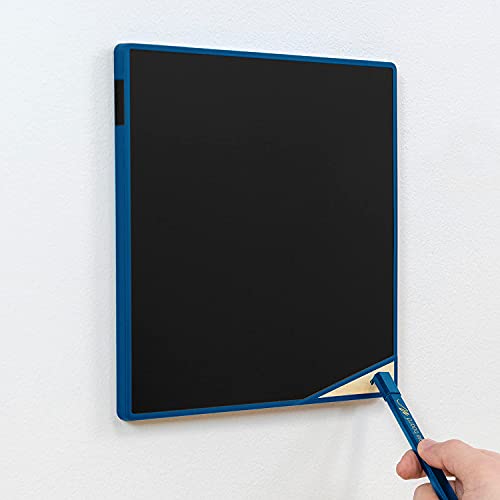 Boogie Board VersaTiles Memo Board for Home and Office, Whiteboard Alternative with 8.25x8.25” LCD Memo Board, Instant Erase, VersaPencil Stylus (Blue)