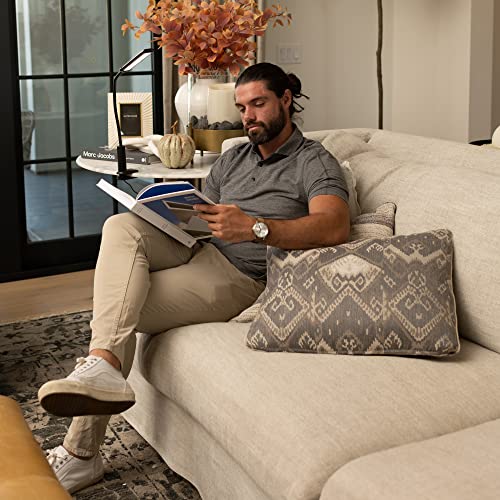 LED Bright Desk Lamp with Clamp – Eye-Friendly Flexible Dimmable Gooseneck Lamp Light with Twist Clamp, 3 Color Modes & 10 Brightness Levels – 360 Degree Adjustable Architect Reading Study Lamp