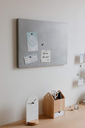 Umbra Bulletboard – Cork Board, Bulletin Board and Magnetic Board for walls – Modern Look with Dual Surface Design – Includes 12 Pushpins and 12 Magnets, 21x15 Inches