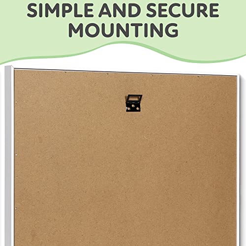 Houseables Picture Frame Collages, Magnetic Picture Boards Display, 20” x 20”, Light Rustic Wood, Hanging Photo Board, w/Clips, 10 Magnets, for Polaroids, Postcards, Memo, Art, Dorm, Wall, Bulletin
