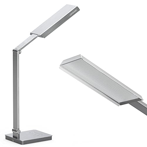 LEPOWER Bright LED Desk Lamp - 900LM 24W Eye-Caring Desk Light with Dual USB Charging Ports, Touch Control Table Light with 50 Dimmable Lighting Modes & 3 Modes Timer for Home, Office, Study