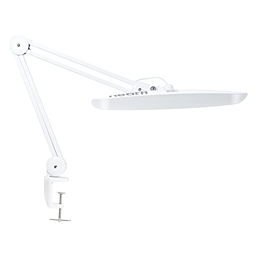 Neatfi XL 2,200 Lumens LED Task Lamp, 24W Super Bright Desk Lamp, 117 Pcs SMD LED, 4 Level Brightness, Dimmable, Task LED Light for Home, Office, Workbench (Non-CCT with Clamp, White)