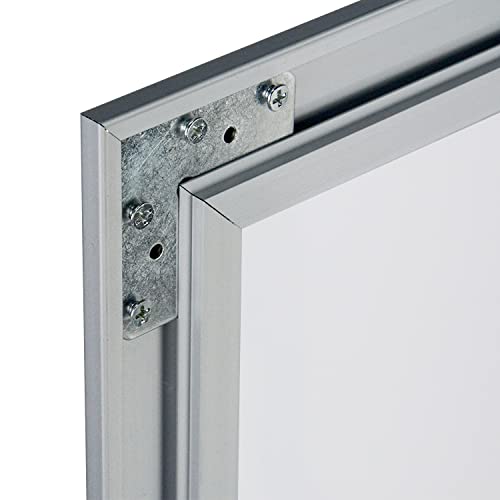 corpuwn Locking Enclosed Bulletin Board Aluminum Memo Board Wall Mount Noticeboard with Rubber Seal Tamperproof Single Door Display Case for Indoor Or Outdoor Use , 26.8×20 in