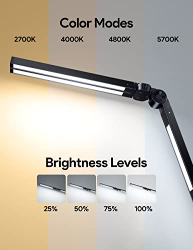 Adjustable LED Desk Lamp with Clamp and Timer