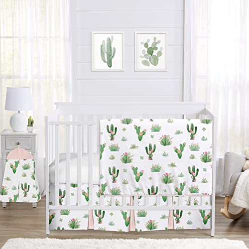 Pink Green Boho Fabric Memory Memo Photo Bulletin Board for Cactus Floral Watercolor Collection by Sweet Jojo Designs