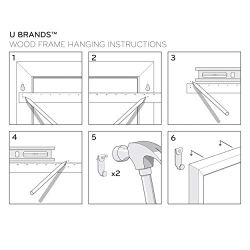 U Brands Farmhouse Linen Bulletin Board, 30 x 20 Inches, White Wood Frame (2074U00-01)