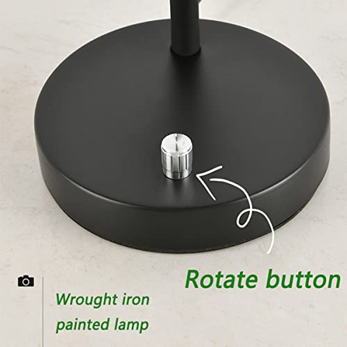 chaotack Black Metal Flexible Gooseneck Desk Lamp for Home Office Bedroom Study, Eye-Caring Knob Switch Reading Light Table Lamp,Bring a Free 7W Dimmable LED Bulb,UL Certified Wire and Base 5.9x18.3in