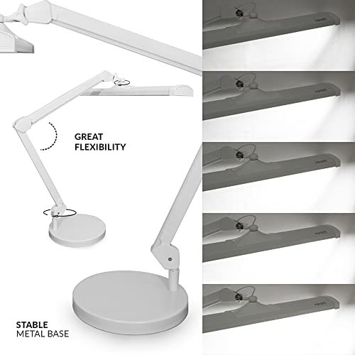 Neatfi 3,500 Lumens Ultra Task Lamp, 26 Inches Metal Lamp, Dimmable, 45W Super Bright LED Desk Lamp, 270 Pcs SMD LEDs (Non-CCT with Base, White)