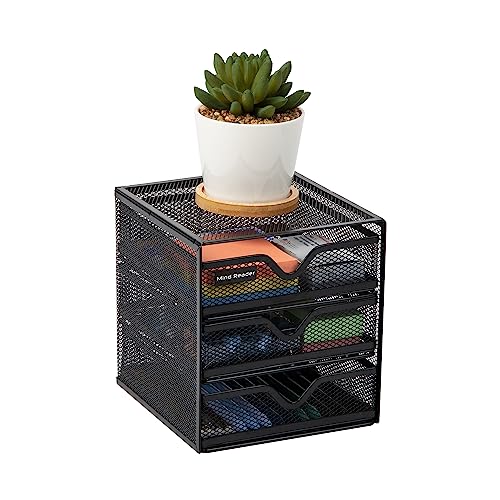 Mind Reader 3 Tier Drawer Organizer, Black