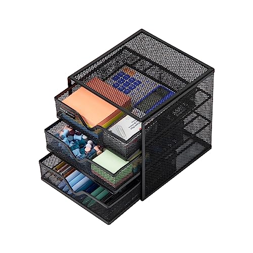 Mind Reader 3 Tier Drawer Organizer, Black