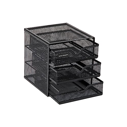 Mind Reader 3 Tier Drawer Organizer, Black