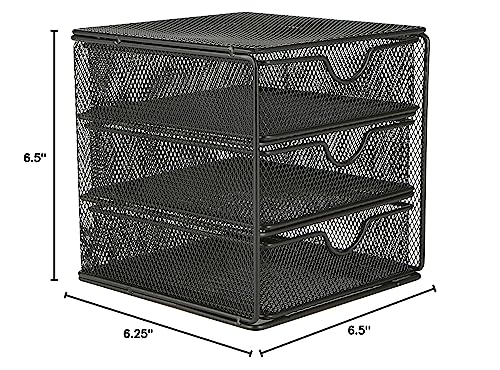 Mind Reader 3 Tier Drawer Organizer, Black
