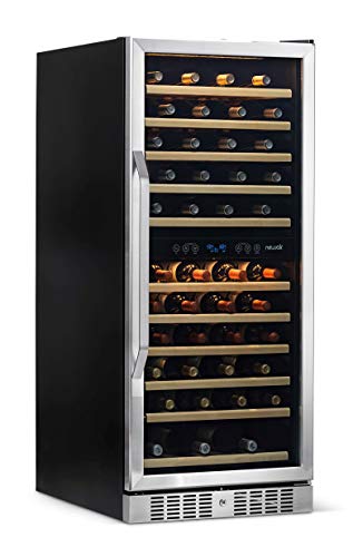 NewAir AWR-1160DB Premier Gold Series 116 Bottle Built-In Wine Cooler, Stainless Steel/Black