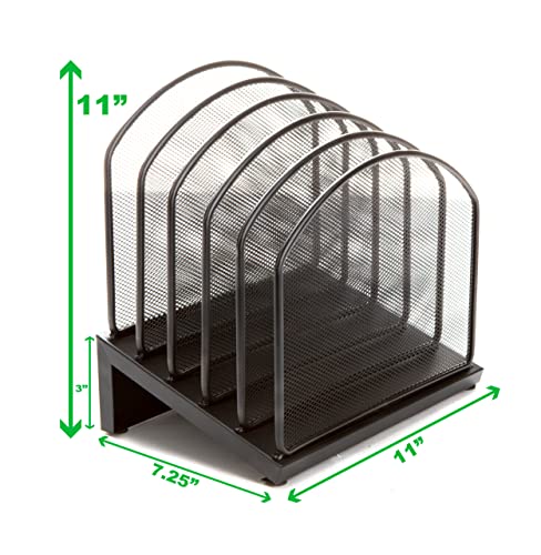 Black Alloy Steel Desk Organizer by Mind Reader
