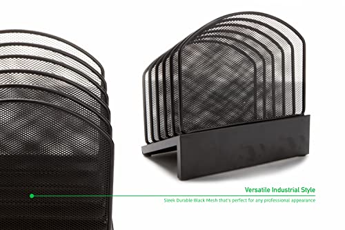 Black Alloy Steel Desk Organizer by Mind Reader