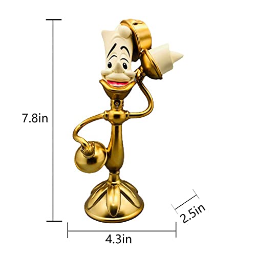 LJWW Beauty and The Beast Candle Holder Candle Holder Ornament Alarm Clock Ornament Retro Home Decoration Collection Resin Ornament- Birthday Gift (1 Set Contains 3)