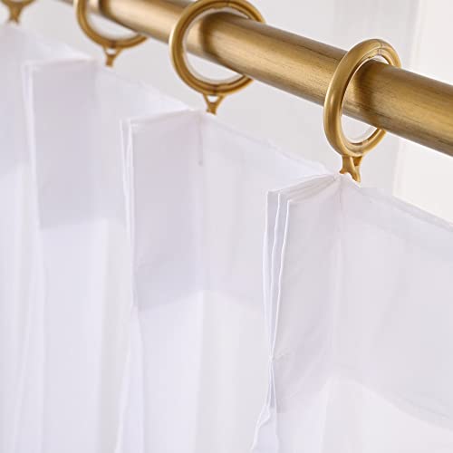 Custom Made White Chiffon Triple Pinch Pleated French Pleat 1 Panel Super Soft Sheer Curtains Window Treatment Voile Drapes Living Room (White, 100W x 84L (1 Panel))