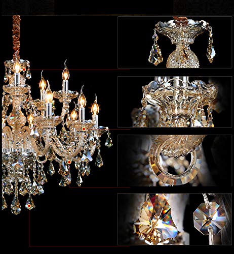 Generic Island Lights Crystals Chandelier 15 Lights Ceiling Fixtures Color Cognac