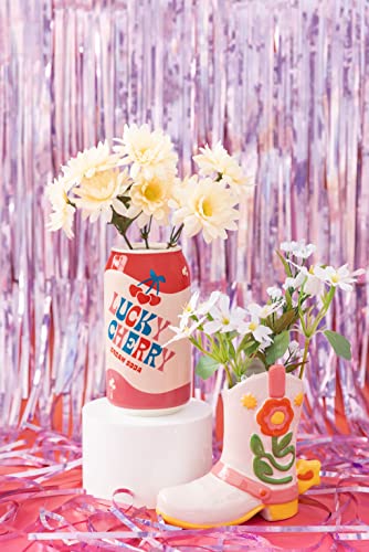 Colorful Cowboy Boot Vase for Flowers or Pens